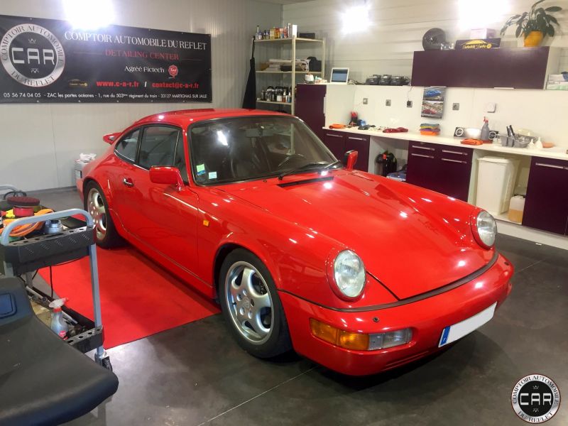 Traitement Céramic Porsche 964 C2 Bordeaux